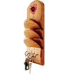 Sale Heart Mosaic Key Hook Rack, Letter Sorter Leash Holder, W/Hooks, Mail - thumbnail 4