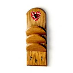 Sale Heart Mosaic Key Hook Rack, Letter Sorter Leash Holder, W/Hooks, Mail - thumbnail 2