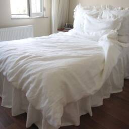 Linen Duvet Cover Set, Oversized King 120x120, Custom Bedding - thumbnail 2