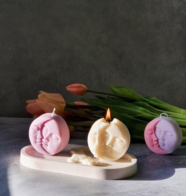 Luna Soy Wax Candle Sun & Moon Home Decor - image 1