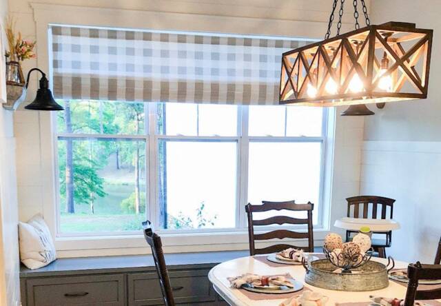Buffalo Check Faux Roman Shade Farmhouse Plaid Curtain - image 1