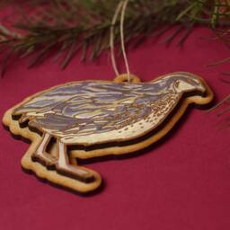 Hand Painted Quail Christmas Ornament, Gift, Coturnix Quail Decor, Farm Ornament, Homestead Homestead - thumbnail 3