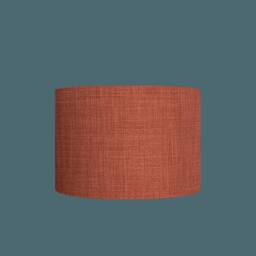 Handmade Drum Lampshade Linoso Paprika Fabric, Table/Floor/Ceiling - thumbnail 2