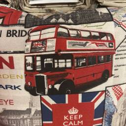 Large Cushion Cover With Icons & Landmarks Of London - Ccfclon24-Cush - thumbnail 2