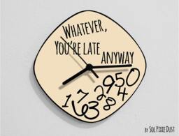 Whatever You're Late Anyway/Oval Beige - Wall Clock - thumbnail 1