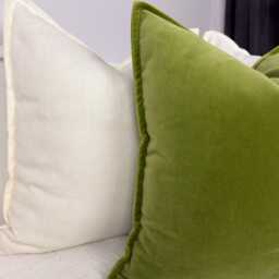 Cotton Velvet Moss Green Cushion Cover Decorative Throw Pillow - All Sizes - thumbnail 3
