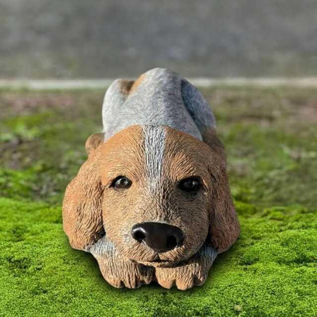 Concrete Cocker Spaniel Figurine Stone Dog Statue Sculpture Cement Memorial Animal Decor Lawn Handmade Art Gift - image 1