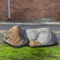 Concrete Cocker Spaniel Figurine Stone Dog Statue Sculpture Cement Memorial Animal Decor Lawn Handmade Art Gift - thumbnail 4