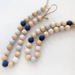 Beaded Curtain Tiebacks - Set Of 2 Nautical Nursery Decor - thumbnail 2