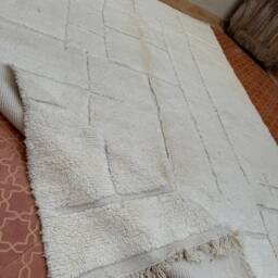 Handmade Beni Ourain Wool Rug Moroccan Berber Decor 6.6x10 Ft - thumbnail 3