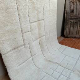 Handmade Beni Ourain Wool Rug Moroccan Berber Decor 6.6x10 Ft - thumbnail 2