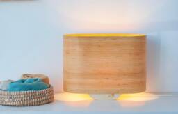 Modern Table Lamp, Bamboo Lamp For Rustic Decor, Minimalist Decor Light Fixture, Scandinavian Desk