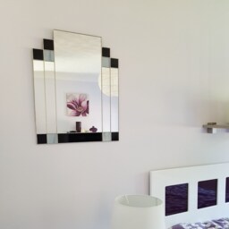 Rectangular Art Deco Wall Mirror - Stained Glass Hand Made - thumbnail 3