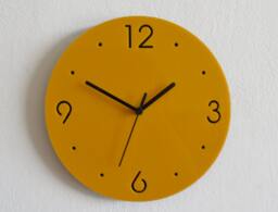 Simply Orange Yellow With Black Circle - Modern Wall Clock