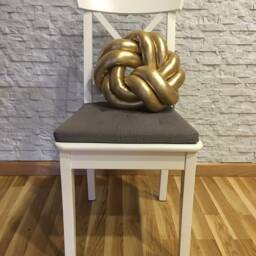 Gold Pillow Knot Cushion Decorative Accent Pillow Modern Home Decor Sofa Bed Living Room Minimalist Designer Gift - thumbnail 3