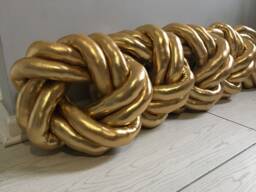Gold Pillow Knot Cushion Decorative Accent Pillow Modern Home Decor Sofa Bed Living Room Minimalist Designer Gift