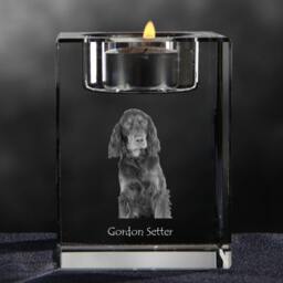 Gordon Setter - Crystal Candlestick With Dog, Souvenir, Decoration, Limited Edition, Collection - thumbnail 3