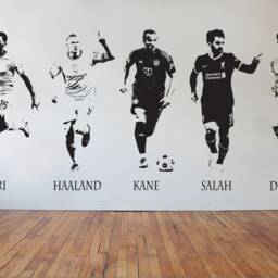 Footballers Wall Decals Messi, Ronaldo, Mbappe, & More - Vinyl Transfers - thumbnail 2