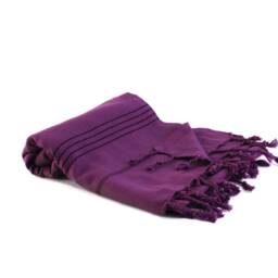 Royal Purple Turkish Cotton Beach Towel, Cover Up, Wrap, Personalized Bridesmaid Gift, Wedding Sarong, Lightweight Towel - thumbnail 3