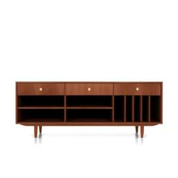 Mid-Century Sideboard, Dresser, Commode, Credenza Made Of Oak Vaneer - Teak Colour- Livlo T-S07