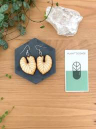 Large Philodendron Gloriosum Earrings - thumbnail 1