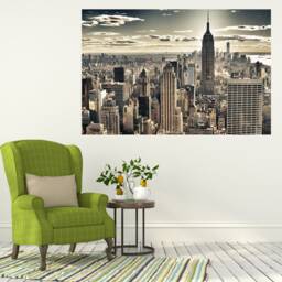 New York Nyc Sky Clouds Decals Office Murals Wall Decor, Vinyl Decals, Stickers, Peel & Stick Vinyl N200 - thumbnail 3