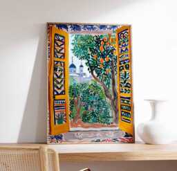 Henri Matisse Poster, Islamic Decor, Arabic Wall Art, Floral Print, Middle Eastern Botanical Decor - thumbnail 1