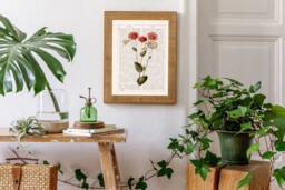 Wildflower Collage Art Print Upcycled Book Page Floral Wall - thumbnail 1