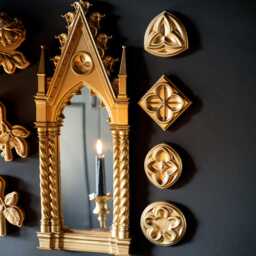Gothic Architecture Wall Plaque Set - Gallery Gap Fillers Small Plaques The Blackened Teeth Home Decor - thumbnail 2