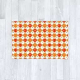Blanket Throws - Abstract Orange - thumbnail 3