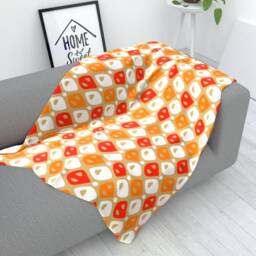 Blanket Throws - Abstract Orange - thumbnail 2