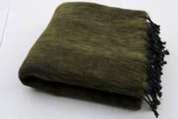 Hand-Loomed Yak Wool Blanket Shawl Nepal Travel Wrap - thumbnail 1