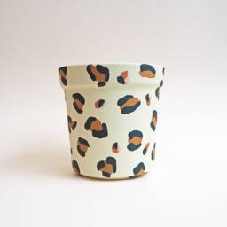 Large Leopard Print Hand Painted Plant Pot - thumbnail 4