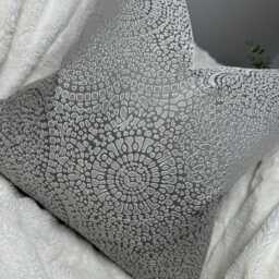 Art Mosaic Cushion Cover, Silver Grey Scatter Pillow Throw Double Sided, Prestigious Textiles Fabric, Luxury Home Interior - thumbnail 3