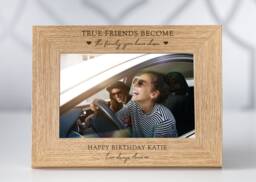 Personalised Engraved Wooden Photo Frame Birthday Gift 18Th 21st 30Th 40Th Family - thumbnail 1