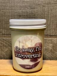 100% Soy 8Oz Go Away, I'm Introverting Scented Candle - thumbnail 1