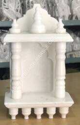 "Handmade Marble Mini Pooja Temple Religious Home Decor - 10""x6"