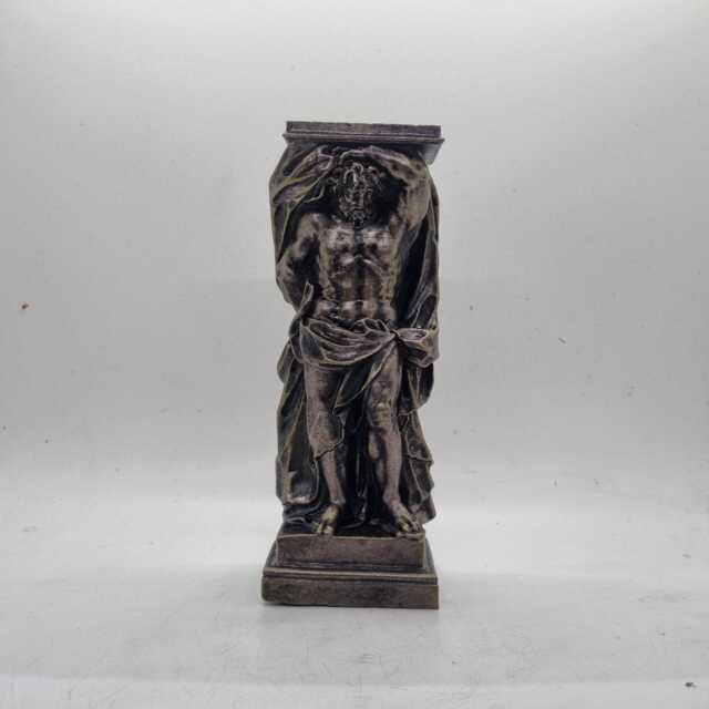 Bronze Colour Atlas Statuette, Roman Hellenistic Art , Greek Mythology Gift Idea, Gods & Goddesses, Titan Statue, Roman God Sculpture - image 1