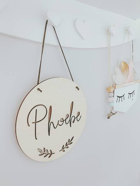 Birth Announcement Plaque, Personalised Wooden Nursery Sign, New Baby Name Shower Gift, Girls Boys Unisex Baby, Newborn Photo Prop - image 1