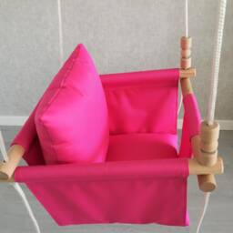 Pink Baby Swing, Weatherproof Indoor Outdoor Swing - thumbnail 2