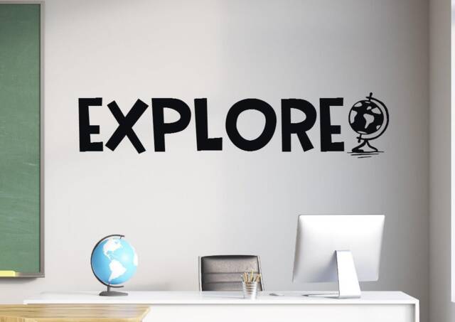 Explore Wall Decal - Vinyl Art Nursery Globe - image 1