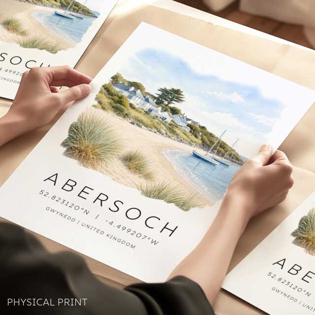 Abersoch Art Print, North Wales Travel Coastal Ll??n Peninsula, Welsh Poster, Home Decor - image 1