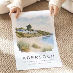 Abersoch Art Print, North Wales Travel Coastal Ll??n Peninsula, Welsh Poster, Home Decor - thumbnail 2