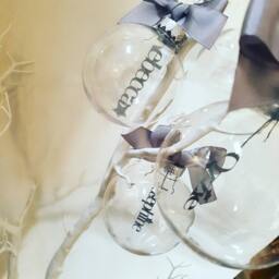 Personalised Christmas Bauble, Baby's First Christmas, Memorial Ornament - thumbnail 3