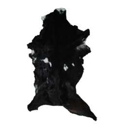Rustic Black White Goat Skin Rug - Natural Animal Hide For Floors Or Wall Art - thumbnail 2