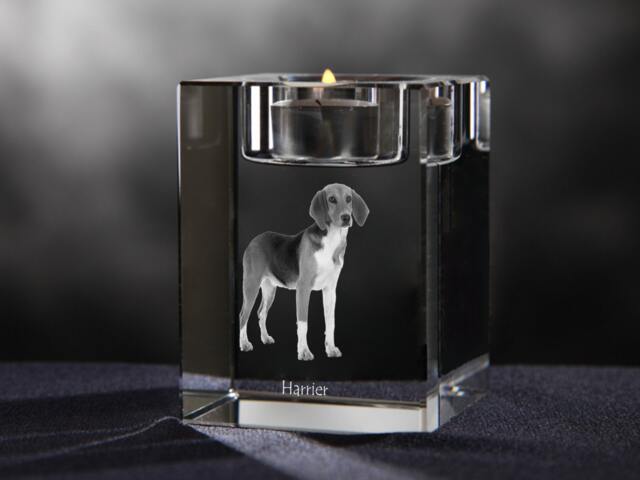 Harrier, Crystal Candlestick With Dog, Souvenir, Decoration, Limited Edition, Collection - image 1