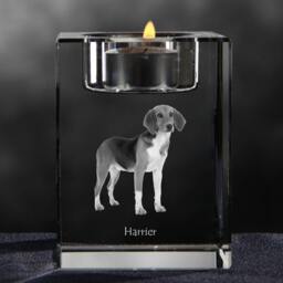 Harrier, Crystal Candlestick With Dog, Souvenir, Decoration, Limited Edition, Collection - thumbnail 3