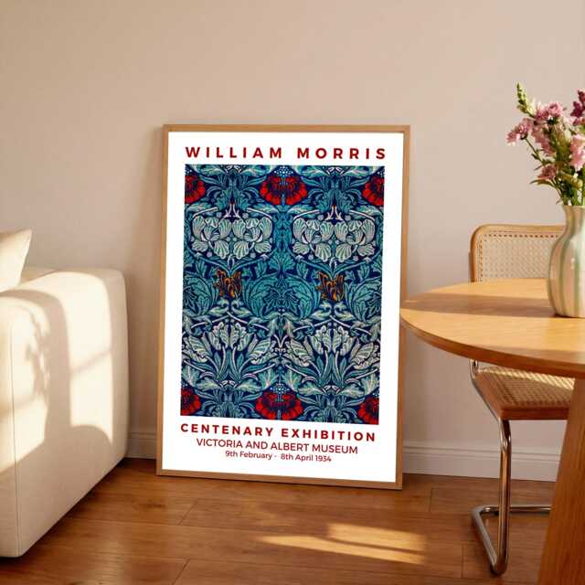 William Morris Tulip & Rose Print Art Nouveau Floral Wall - image 1