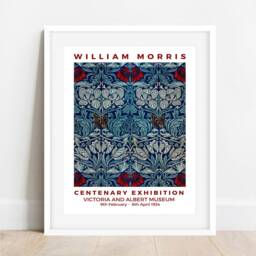 William Morris Tulip & Rose Print Art Nouveau Floral Wall - thumbnail 2