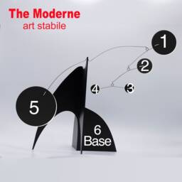 Custom Modern Stabile - Match Your Home Decor Atomic Retro Art Sculpture Kinetic Mobiles Colorful Coffee Table Gift Ideas - thumbnail 2
